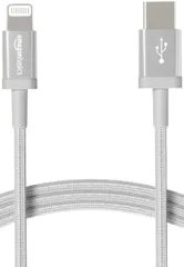 【数量限定】USB-C MFi認証済み iPhone Apple 13/13 急速充電 ナイロン Pro/12/SE(第2世代)/iPad ライトニングケーブル 各種対応(シルバー & TypeC 1.8m) ベーシック