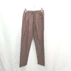 ◇ ⊂ URBAN RESEARCH アーバンリサーチ ウエストゴム 綿麻混合 スラックス サイズF ブラウン系 レディース E  【1410290052457】