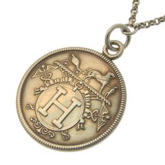 エルメス HERMES エクスリブスMM ネックレス SV925 K18PG シルバー色 中古 新入荷 HE1042