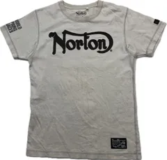 Norton ☆ ノートン インパクト◎ ロゴ 背面プリント Tシャツ 半袖 ベージュ M メンズ 春夏 バイカー アメカジ ストリート 古着■G314のサムネイル