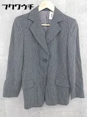 ◇ ROPE ロペ ストライプ 1B 長袖 テーラード ジャケット サイズ9AT グレー レディース 【中古】 【1002800647903】