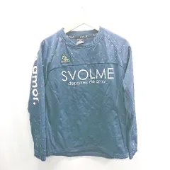 ◇ Θ SVOLME スボルメ ロゴプリント 長袖 スポーツウェア サイズS ネイビー系 メンズ E  【1410100035427】