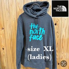 【古着】THENORTHFACE(ノースフェイス)パーカー XL グレー レディース USモデル アメリカ古着 フロントロゴ スウェット