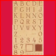 【人気商品】【在庫処分】【特価商品】【在庫セール】【特別セール】スタンプ工房 愛 オーナメントスタンプ ABCスタンプ 小 エコウッド K2-06