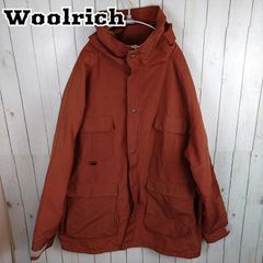 80年代 WOOLRICH ウールリッチ マウンテンパーカー レッドオレンジ (メンズ L) 白タグ 古着
