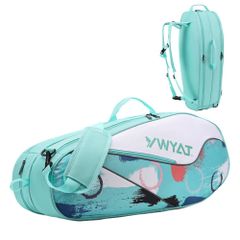 М様 Flypower バドミントンバッグ ブラック/グリーン 確認用 在庫処分 バドミントン専用 ラケットバック Flypower バック