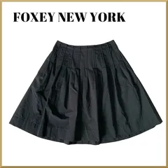 FOXEY  黒　膝丈スカート  ボックススカート  サイズ38ひざ丈スカート
