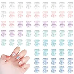 ネイルパーツ クマ 60個セット くま ネイルパーツ 可愛い 3D 立体 大きめ 熊 ネイルアート ジュエリーパーツ レジン封入 ハンドメイド デコパーツ