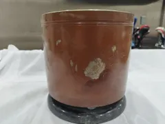 銅製 火鉢 丸型 取っ手付き