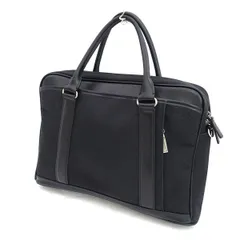 TAKEO KIKUCHI / タケオキクチ ◆ビジネスバッグ/ナイロン×レザー/ブラック 【バッグ/バック/BAG/鞄/カバン】 メンズファッション【中古】 