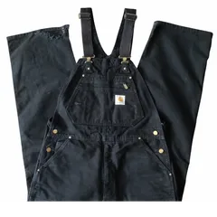 Carhartt 黒 オーバーオール　36×32 Carhartt Men's 36 in. x 32 in. Black Cotton Midweight Bib