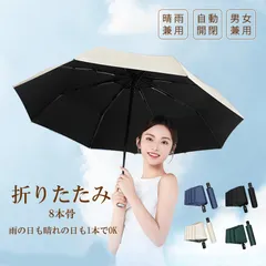 日傘 折りたたみ傘 晴雨兼用 ワンタッチ自動開閉 8本骨 日焼け防止 耐風 おしゃれ 撥水 男女兼用  vii3u641572