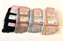 5本指ソックス レディース セット 日本製 表糸綿100％ 口ゴムなし 22-25cm 4色4足組