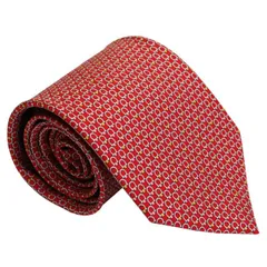 サルバトーレ フェラガモ salvatore ferrgamo ネクタイ レッド系 シルク100％ イタリー製 681950 ギフト プレゼント