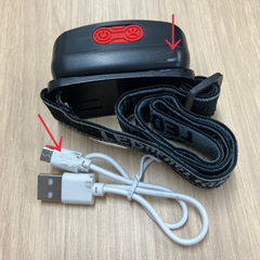 【汚れあり アウトレット】軽量設計 手かざしセンサー搭載 充電式ヘッドライト