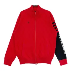 サイズ：1 PEARLY GATES パーリーゲイツ 2023年モデル ニット ジップジャケット ダイヤチェック柄 レッド系 [240101450872] ゴルフウェア レディース ストスト