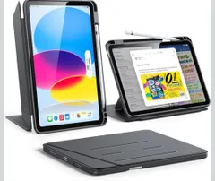 ★ESR iPad A16 ケース 第11世代 / 第10世代 専用カバー (2022/2025モデル) ペン収納 耐衝撃 縦横スタンド 自動ウェイク/スリープ Pencil 第1世代/USB-C 対応 11インチ/10.9インチ Flipシリーズ ブラック