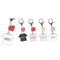 トイズスピリッツ JILL by JILL STUART ロゴTシャツ メタルキーホルダー × 全5種セット フルコンプ ガチャガチャ カプセルトイ 