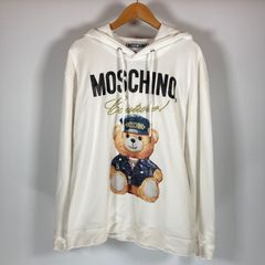 MOSCHINO モスキーノ くま テディベア ライダース柄 パーカー レディース 2XLサイズ ホワイト