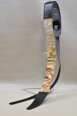 1点物　ハンドメイド　国内生産　着物の帯ギターストラップ（扇子)