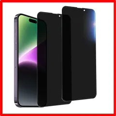 【匿名配送】 iPhone14Pro_2枚入り-覗き見防止 iPhone 14 Pro ガラスフィルム 覗き見防止 iPhone14 Pro 保護フィルム 2枚