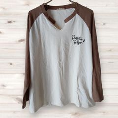 A0494 イームス ems  Tシャツ 長袖 ロンT (F) プリント文字