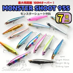 モンスターシュート95S 7個セット シーバスルアー シンキングペンシル モンスターショット好きに！圧倒的飛距離