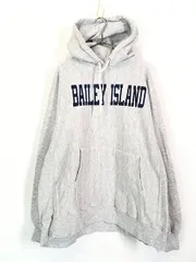 古着 00s Champion Reverse Weave 「BAILEY ISLAND」 リバース スウェット パーカー XL 古着 