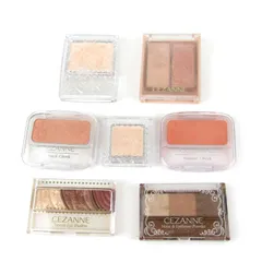 セザンヌ アイシャドウ/チーク等 残半量以上 7点セット まとめて 大量 コスメ チップ無 レディース CEZANNE 【中古】