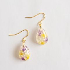 Sale☆ No.8 ハンドメイド ドライフラワー ピアス