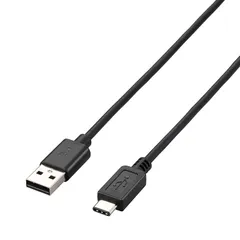 エレコム USBケーブル Type C (USB A to USB C) 1.5m USB2.0準拠 3A出力 最大480Mbps ブラック U2C-AC15BK 0