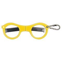 新品 ビッグマン(Bigman) めがね型 小さなハサミ ステンレス刃 ボールチェーン付 (イエロー)