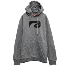 PUMA ロゴ スウェット パーカー プーマ L グレー プルオーバー 裏起毛 プリント 古着卸 アメリカ仕入 a610-7743
