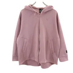 アディダス ジップパーカー L ピンク系 adidas レディース 古着 【240415】