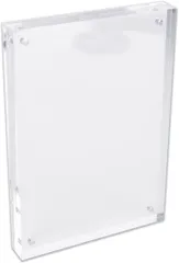 Y.Gストア アクリルフォトフレーム 写真 はがき ポスター カード 賞状 額縁 透明 マグネット内蔵 縦 横 自立(透明,  ハガキ， ハガキ)