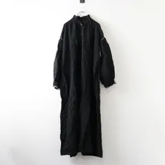 2024AW ネストローブ nest Robe リネン配色メローワンピース ワンピース F ブラック/黒 麻 チュニック ドレス【2400014531312】のサムネイル