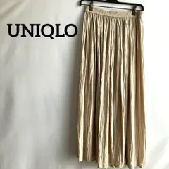 UNIQLOユニクロワイドパンツLベージュ無地シンプルカジュアル高級感ゆったり