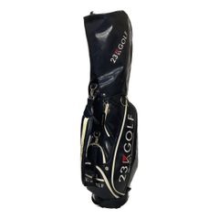 中古 23区ゴルフ 23区GOLF キャディバッグ フリー ネイビー 紺 エナメル風
