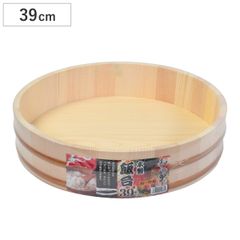 寿司桶 39cm 和の里 木製飯台 約一升用 （ すし桶 天然木 木製 飯台 すし飯台 飯切 手巻き寿司 ちらし寿司 １升用 桶 木桶 お祝い事 イベント ホームパーティー ひな祭り ）