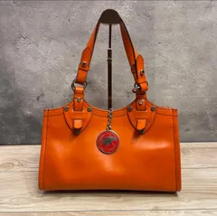 ✨ ハンティングワールド レザー ロゴプレート トートバッグ オレンジ✨