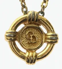 【USED中古品】 Christian Dior クリスチャンディオール サークルロゴネックレス レディース ネックレス ペンダント アクセサリー CDロゴ 正規品 フォロー割