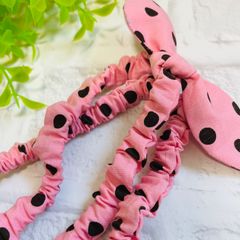 授乳ストラップ　ピンク　ドット