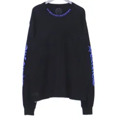 送料無料【CHROME HEARTS】1988 ネックロゴ 長袖 Tシャツ Chrome Hearts 1988 Neck Logo Long Sleeve T-shirt Black/Blue