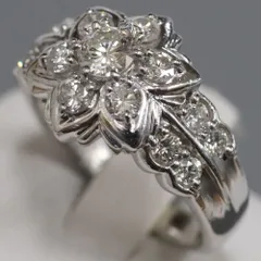 Pt900ダイヤモンドリング D0.26 D0.74 8.7g #12.5 プラチナ - メルカリ 