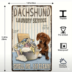 犬雑貨 ダックス ブリキ看板 b41