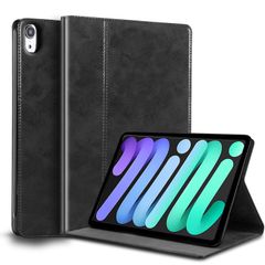 【在庫処分】Gexmil ケース iPad Mini 第7世代 A17 Pro 2024 iPad Mini 第6世代 (2021)8.3 インチ高級レザー製 耐衝撃性 軽量 防指紋 防滑オートスリープ/ウェイクアジャスタブルスタンドブラック