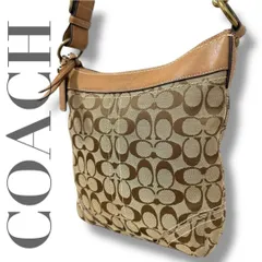 ☆★COACH　コーチ★ショルダーバッグ　2WAY　肩掛け　斜め掛け　シグネチャー　キャンバス　レザー　チャーム　ベージュ★　♯1364