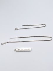 【ジャンク】Tiffany＆Co/ティファニー　タグネックレス　1837　バープレート　ネックレストップ　シルバー925　AUC003