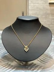 Christian Dior（クリスチャンディオール）　Diorロゴ　ラインストーン　ネックレス