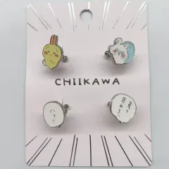 【中古】アクセサリー(非金属) うさぎ＆モモンガ ぷっくりイヤーカフ 4種セット 「ちいかわ なんか小さくてかわいいやつ」